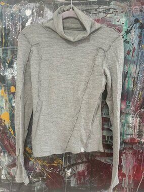 Free People WE THE FREE Turtleneck Pullover Gray SIze Small